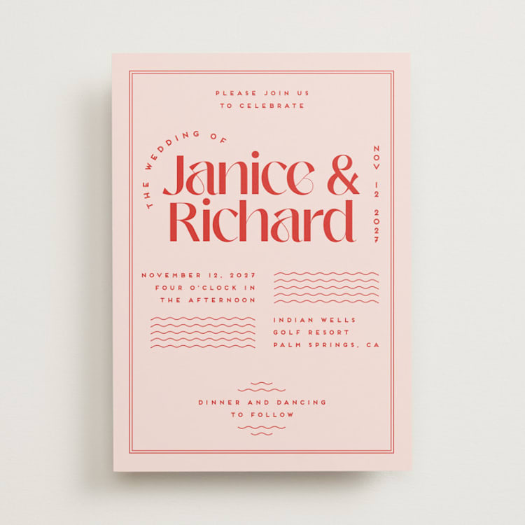 "News!" - Wedding Invitations in Strawberry by Claudia Orengo - Front