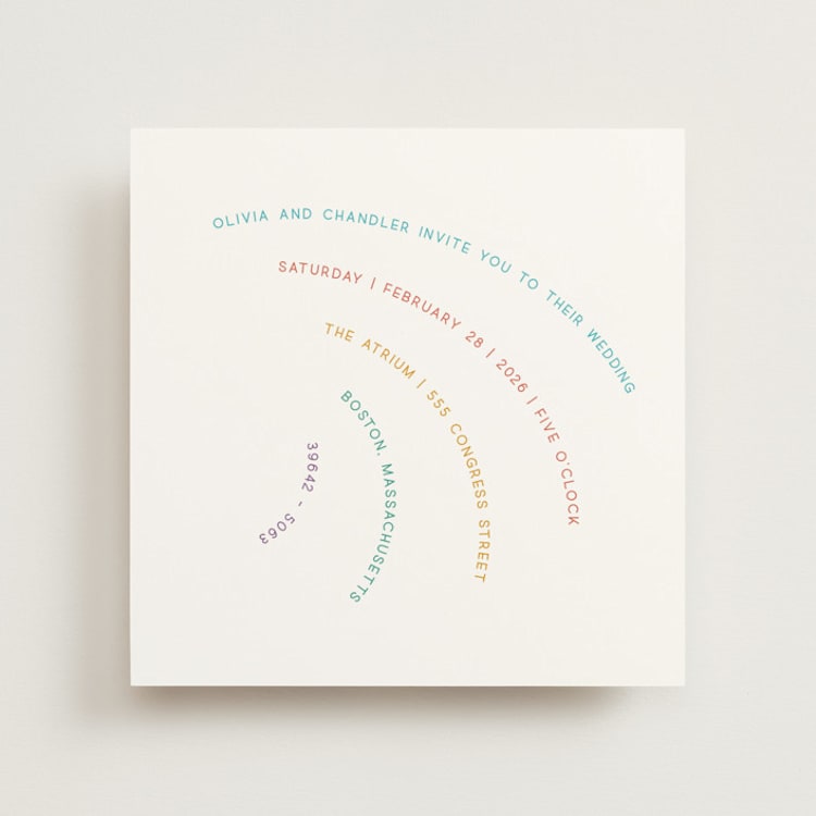 "rainbow 2.0" - Wedding Invitations in Light Hearted by Deborah Chou - Front