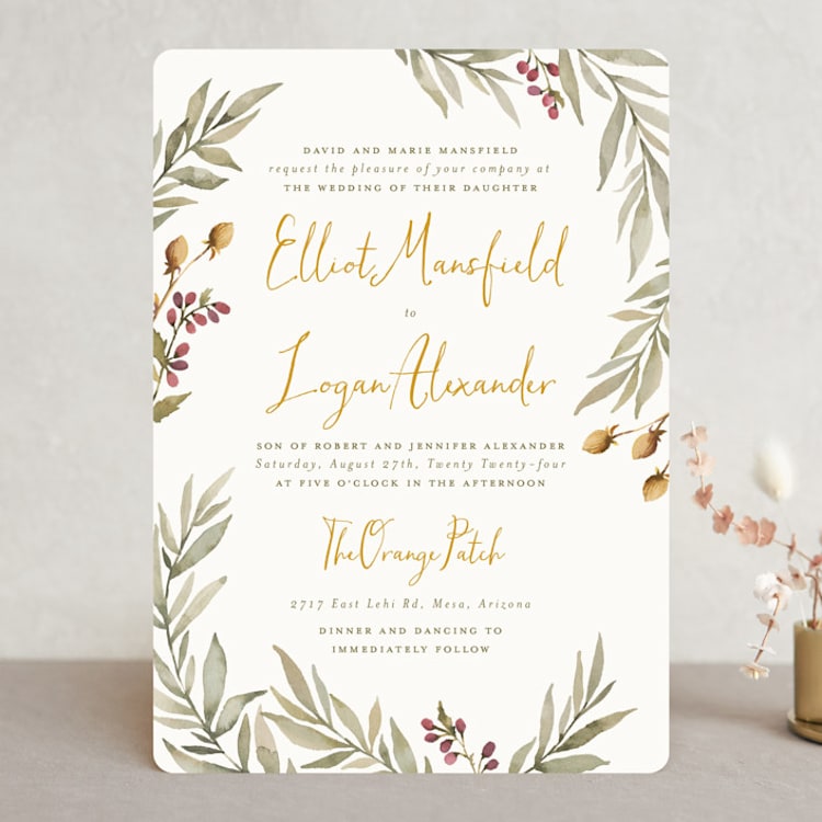 "Summer Love" - Wedding Invitations in Sunflower by Wildfield Paper Co - Front