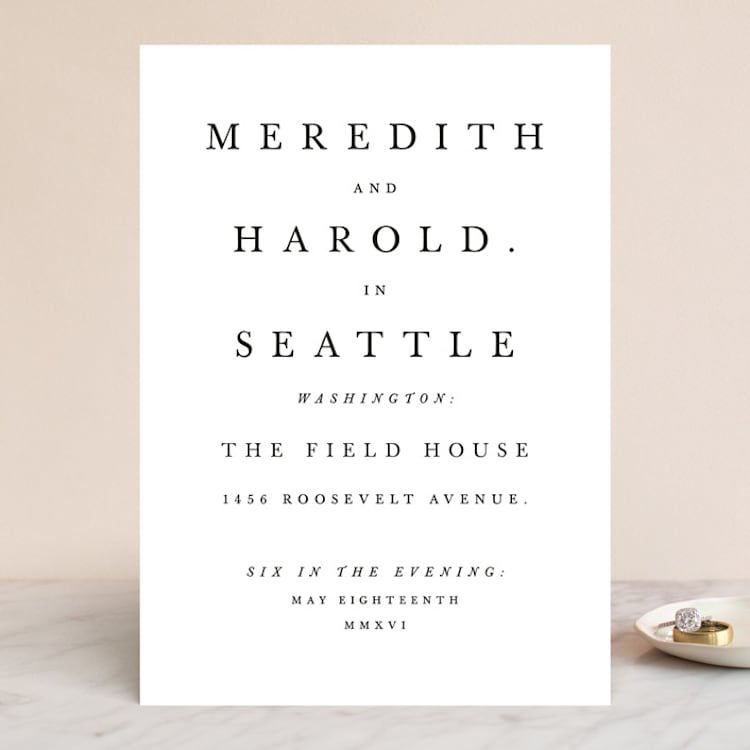 "Johannis" - Wedding Invitations in Ink by Jack Knoebber - Front