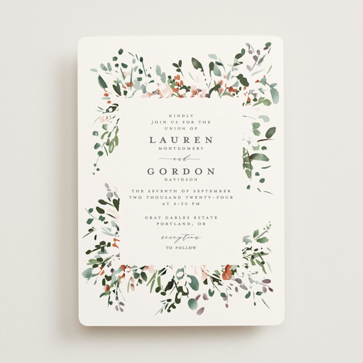 "The Field Of Love" - Wedding Invitations in Evergreen by Petra Kern - Front