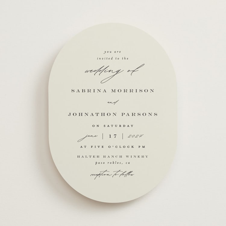 "Softly Swept" - Wedding Invitations in Ivory by Carolyn Nicks - Front
