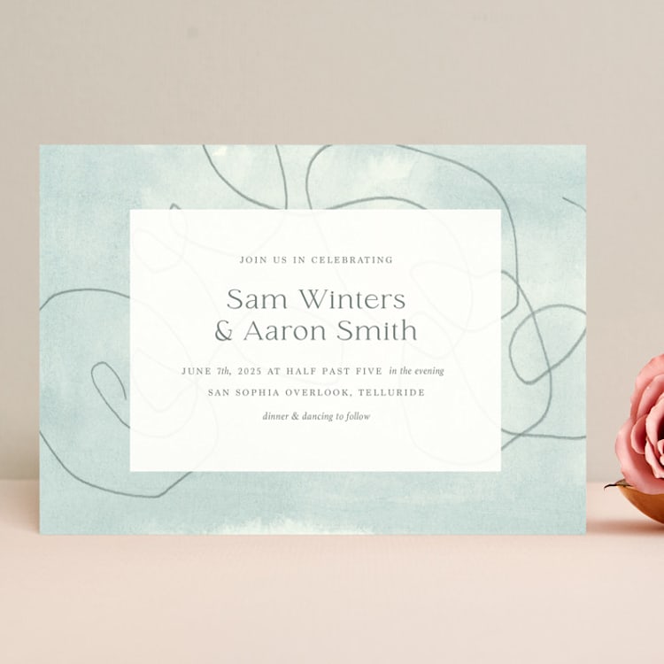 "Blue Jean Baby" - Wedding Invitations in Ocean by Chelsea Petaja - Front