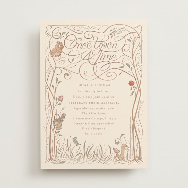"Disney Storybook" - Wedding Invitations in Autumn by Morgan Ramberg - Front