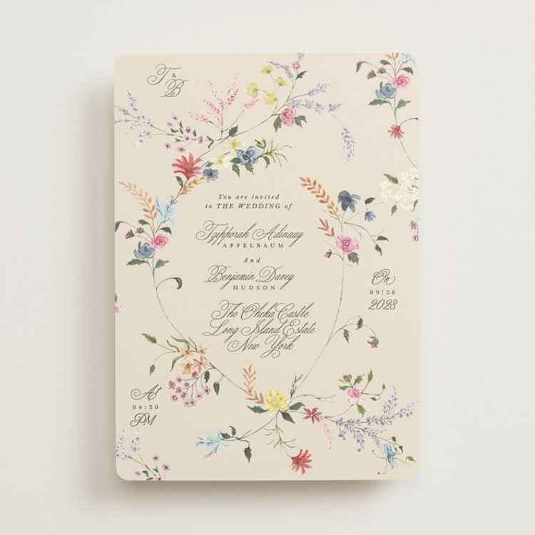 "whimsey floral" - Wedding Invitations in English Garden by Phrosné Barwood - Front