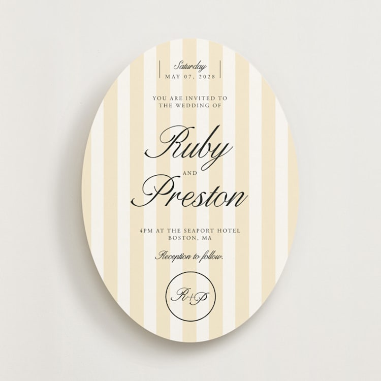 "Elegant and Formal" - Wedding Invitations in Sunshine by Jen Ramsey - Front