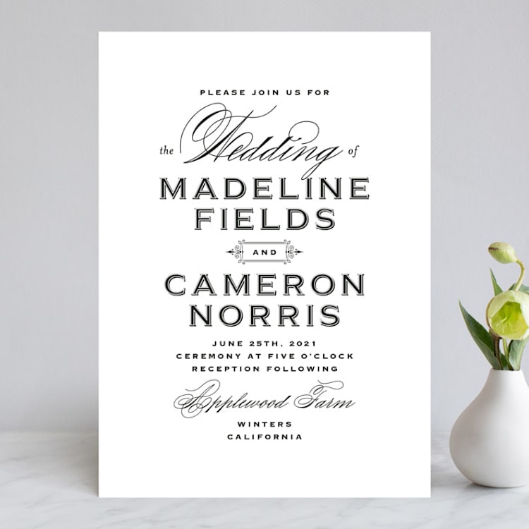 "Confection" - Wedding Invitations in Cloud by Jill Means - Front