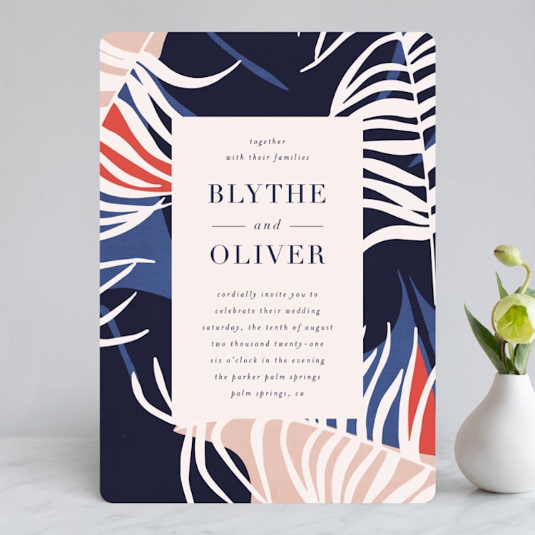 "Acapulco" - Wedding Invitations in Indigo by Angela Marzuki - Front