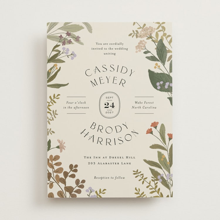 "Ellsworth" - Wedding Invitations in Natural by Jennifer Wick - Front