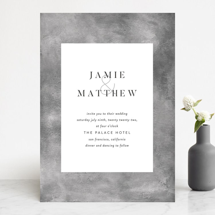 "set in stone" - Wedding Invitations in Granite by raven erebus - Front