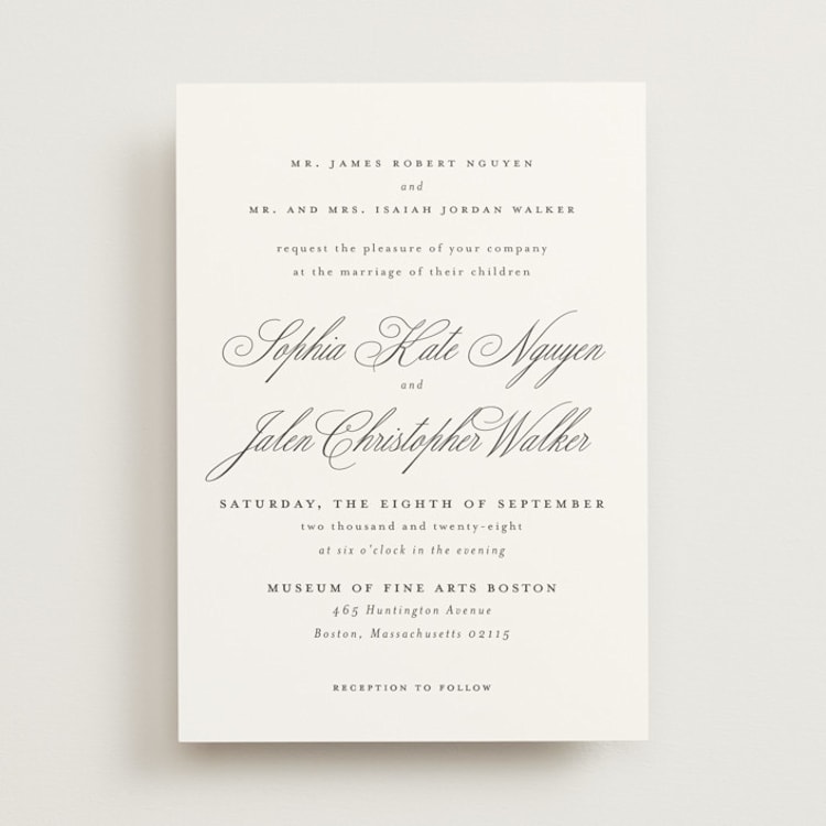 "From This Moment On" - Wedding Invitations in Classique by Design Lotus - Front