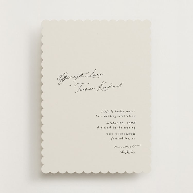 "kinkaid" - Wedding Invitations in Ivory by Carolyn Nicks - Front