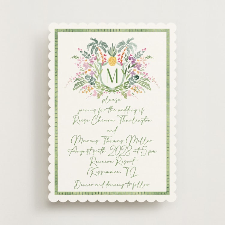 "Tropical Dreams" - Wedding Invitations in Jungle by Petra Kern - Front