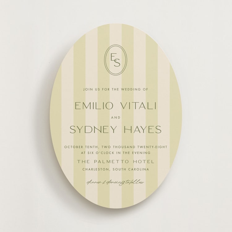"Palmetto" - Wedding Invitations in Lime by Ellen Schlegelmilch - Front