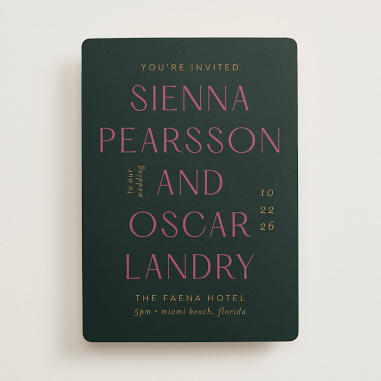 "Miami" - Wedding Invitations in Bird of Paradise by Ashley DeMeyere - Front