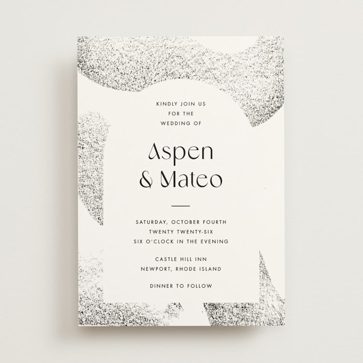 "Forever" - Wedding Invitations in Ink by Blustery August - Front