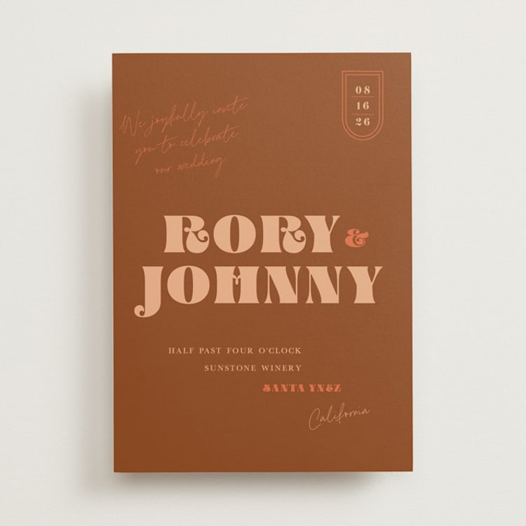 "rory" - Wedding Invitations in Rust by Alaina Cherup - Front