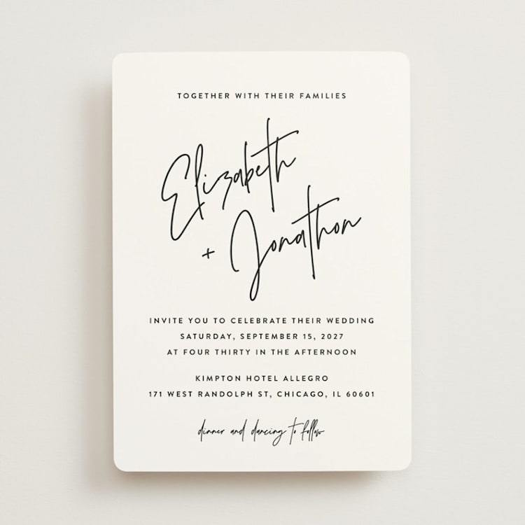 "Marked" - Wedding Invitations in Snow by JoAnn Jinks - Front