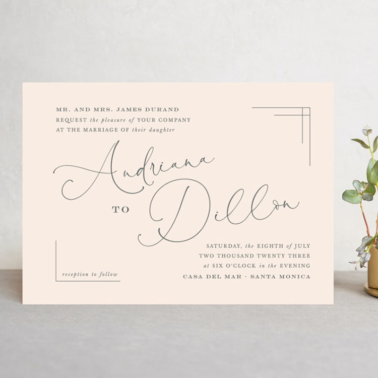 "EverAfter" - Wedding Invitations in Petal by Rochelle Renee - Front