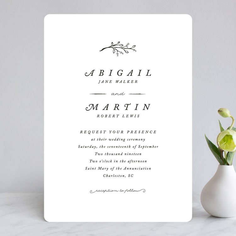 "Storybook Romance" - Wedding Invitations in Cotton by Stacey Meacham - Front