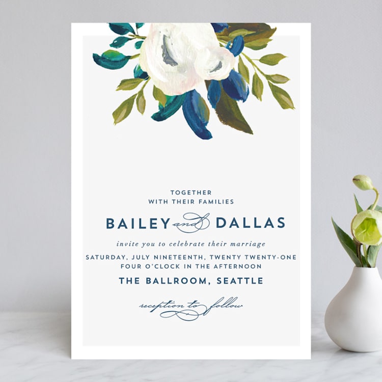 "Our Something Blue" - Wedding Invitations in Ocean by AK Graphics - Front