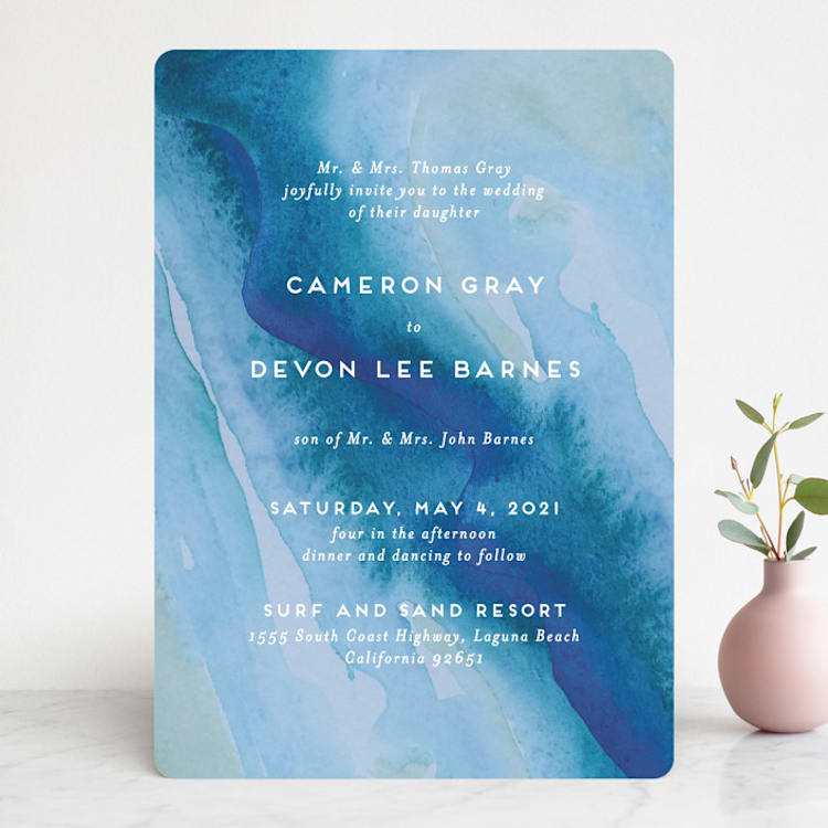 "Tide Pools" - Wedding Invitations in Sea by Krissy Bengtson - Front
