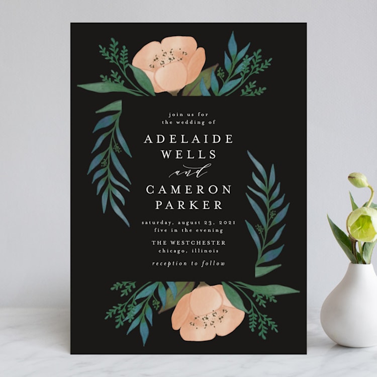 "Twilight" - Wedding Invitations in Coal by Lehan Veenker - Front