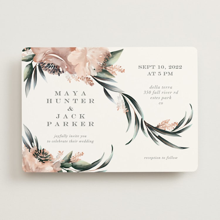 "Maya Rustica" - Wedding Invitations in Rose by Petra Kern - Front