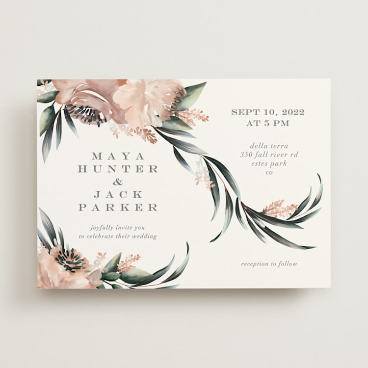"Maya Rustica" - Wedding Invitations in Rose by Petra Kern - Front