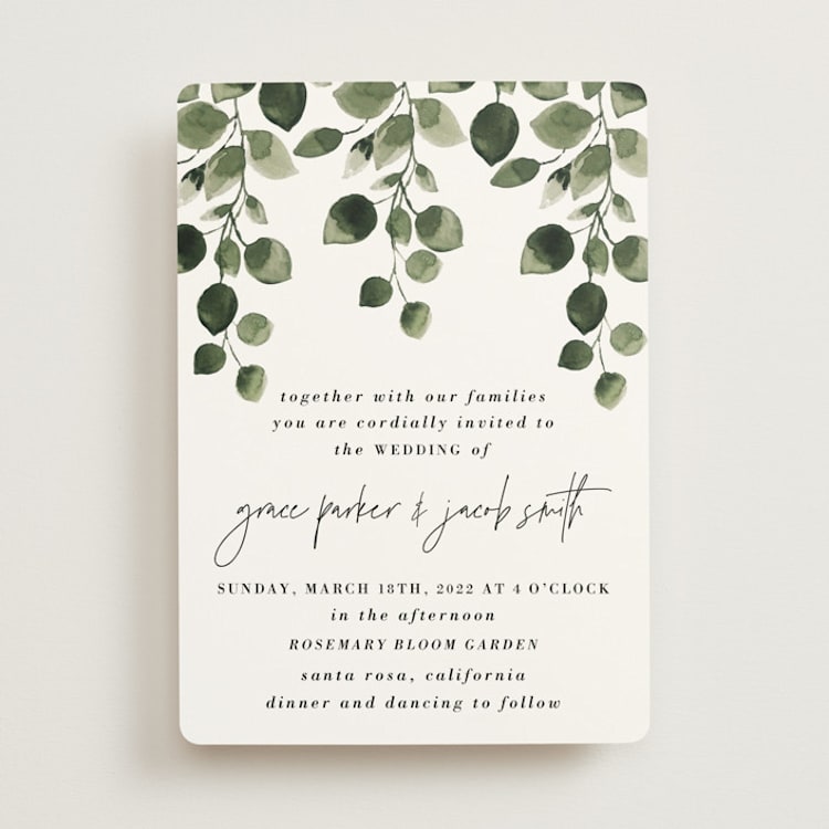 "green rush" - Wedding Invitations in Snow by Anupama - Front