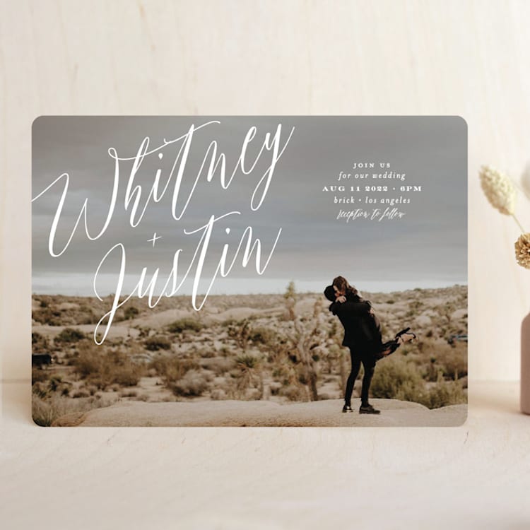 "Signed" - Wedding Invitations in Pearl by Roxy Cervantes - Front