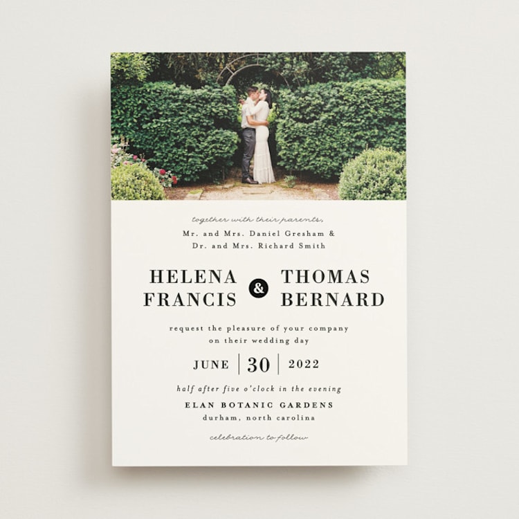 "Helena" - Wedding Invitations in Quartz by 2birdstone - Front