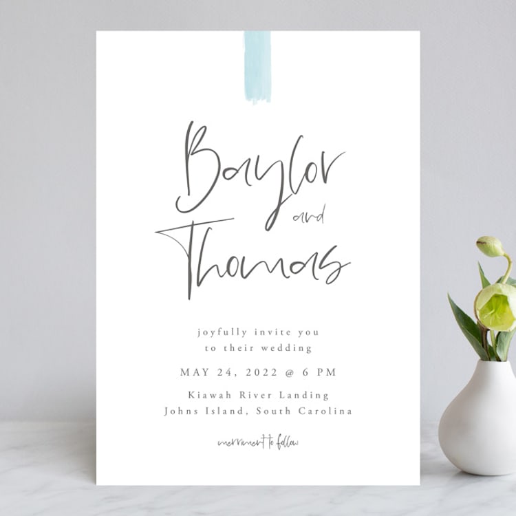 "So Delightful" - Wedding Invitations in Sky by Erika Firm - Front