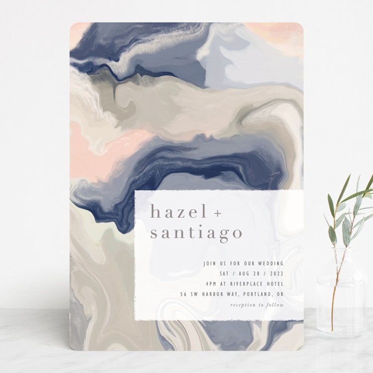 "marble majesty" - Wedding Invitations in Mountain Range by Hooray Creative - Front