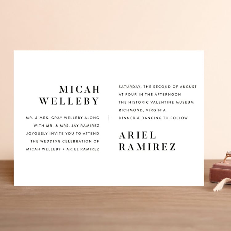 "Harmonie" - Wedding Invitations in Cloud by Carly Reed Walker - Front
