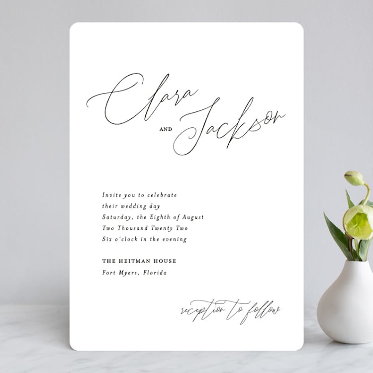 "Bare" - Wedding Invitations in Cloud by Kelly Nasuta - Front