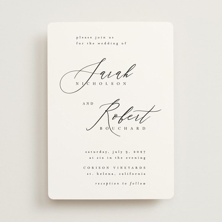 "Corison" - Wedding Invitations in Classic by Kelly Schmidt - Front
