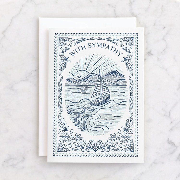 "Portal" - Single Greeting Cards in Navy by Paper Sun Studio - Front
