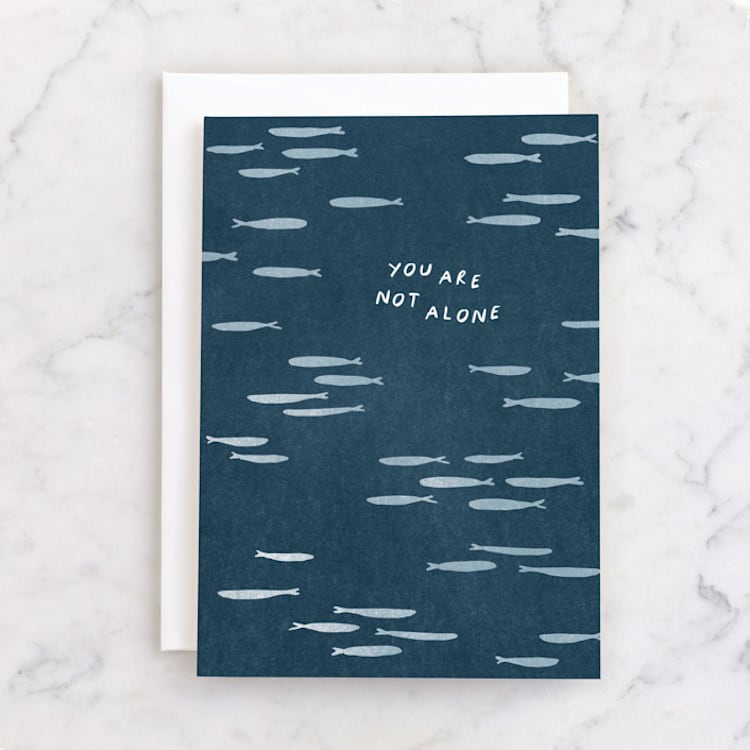 "not alone" - Single Greeting Cards in Deep Sea by Sumak Studio - Front