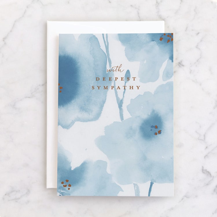 "Floral Impressions" - Single Greeting Cards in Iris by Lindsay Megahed - Front