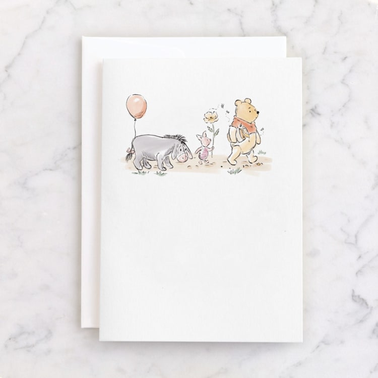 "Disney's Winnie Just Because" - Single Greeting Cards in Honey by Corinne Malesic - Front