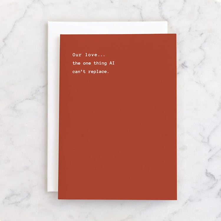 "Nothing Else Compares" - Single Greeting Cards in Brick by taylorVdesign - Front