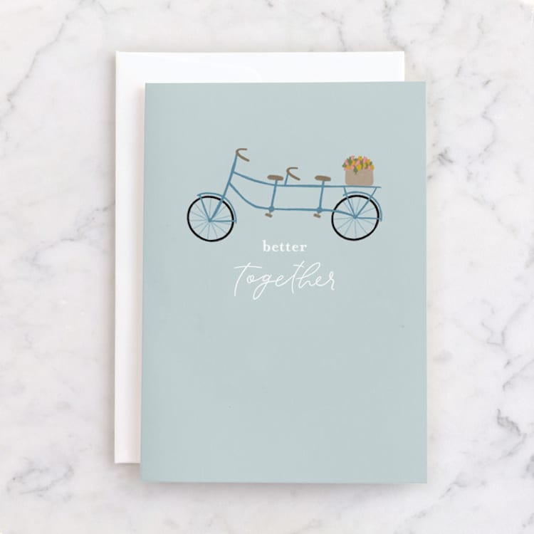 "Better Together" - Single Greeting Cards in Robin’s Egg by taylorVdesign - Front