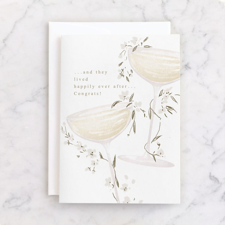 "HappilyEverAfter" - Single Greeting Cards in Champagne by samovilka - Front