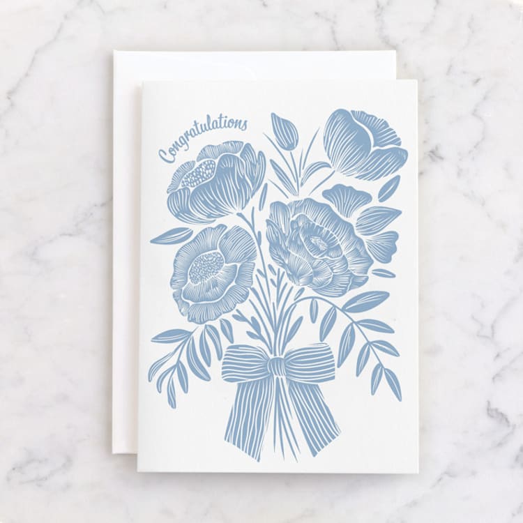 "blooming" - Single Greeting Cards in Cornflower by Jenna Holcomb - Front
