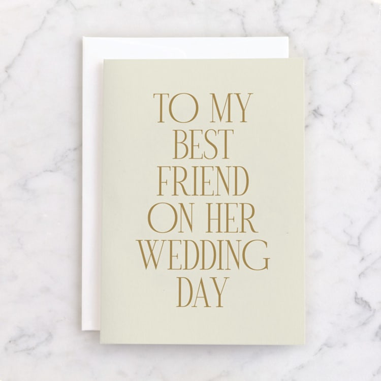 "to my best friend" - Single Greeting Cards in Khaki by Ellen Schlegelmilch - Front