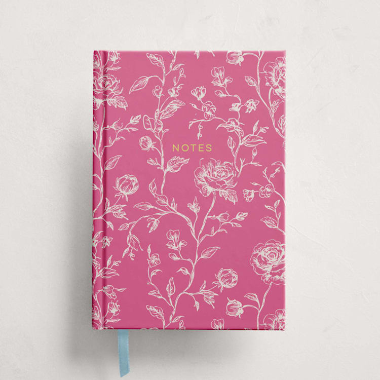 "Emma's Garden" - Notebooks in Peony by Kristie Kern - Front Cover
