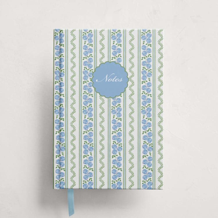 "Hydrangea Vines" - Notebooks in Hydrangea by Madhvi Samimi - Front Cover