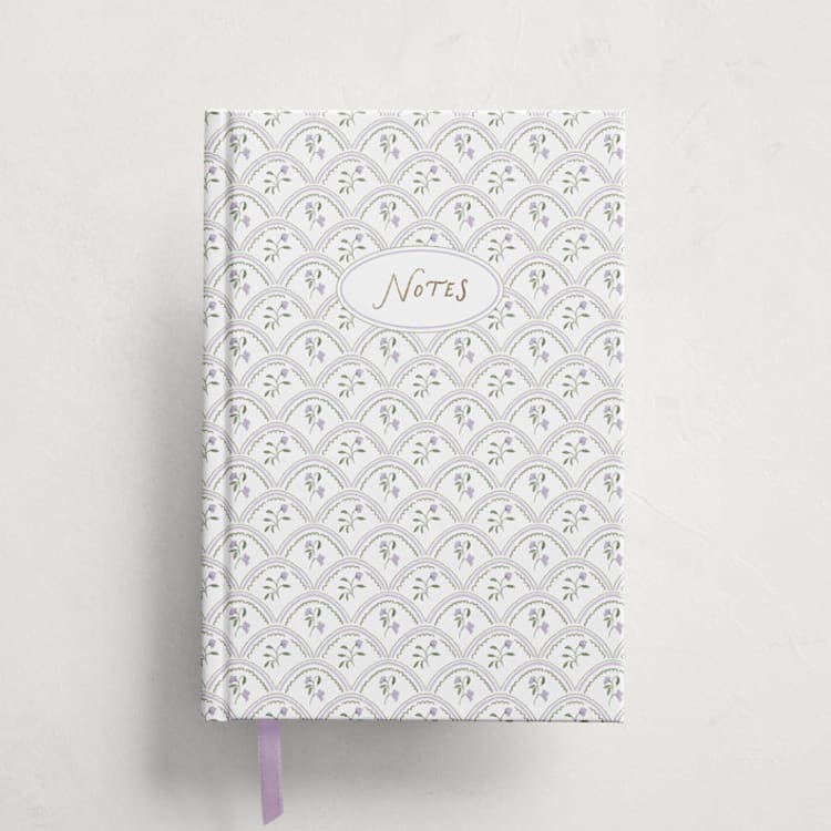 "Sweet Pea" - Notebooks in Lavender by Leah Bisch - Front Cover