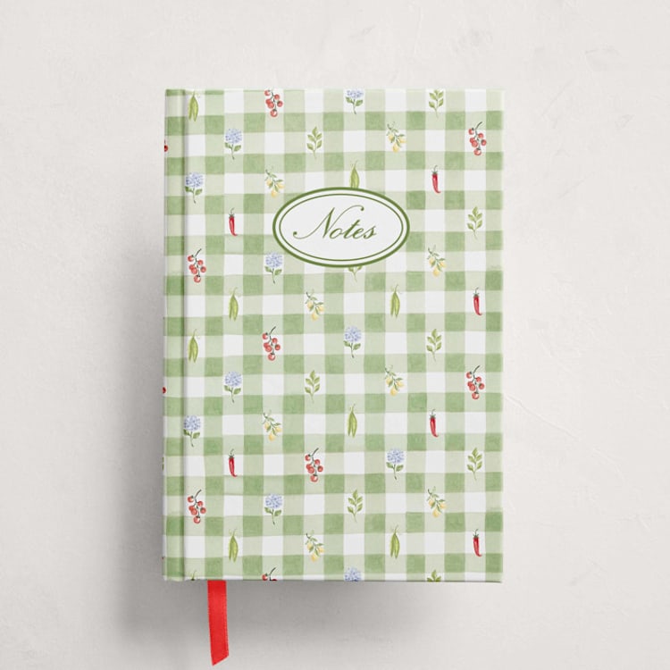 "Fresh Picked" - Notebooks in Snap Pea by Sarah Knight - Front Cover